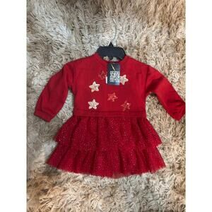 Sammy + Nat Red Holiday Tutu Dress Baby Girl 12–18M